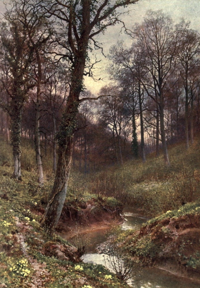 Posterazzi Surrey 1906 Evening solitude Ockley Canvas Art - Harold Sutton Palmer (24 x 36)