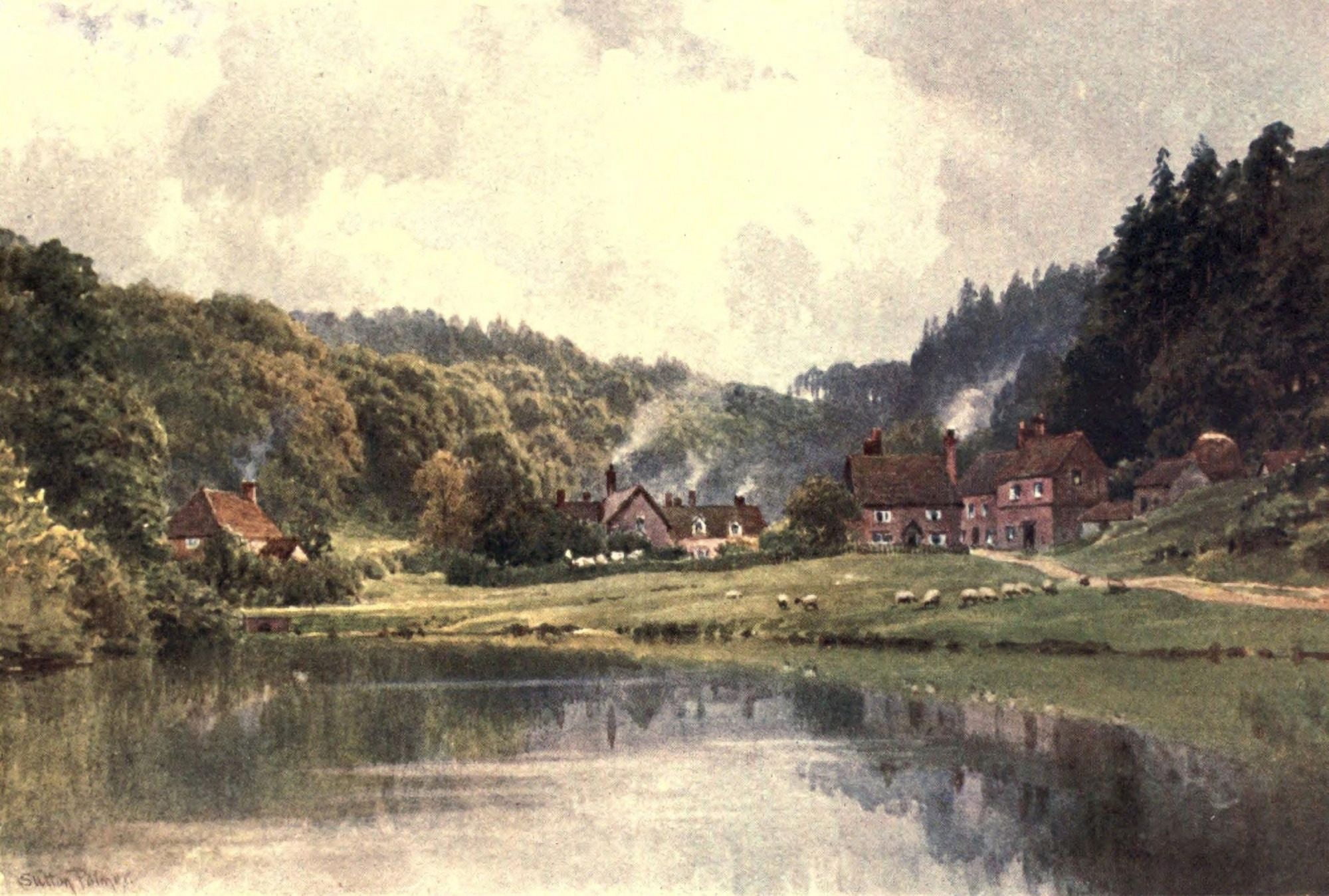 Posterazzi Surrey 1906 Friday Street on the way to Leith Hill Canvas Art - Harold Sutton Palmer (24 x 36)