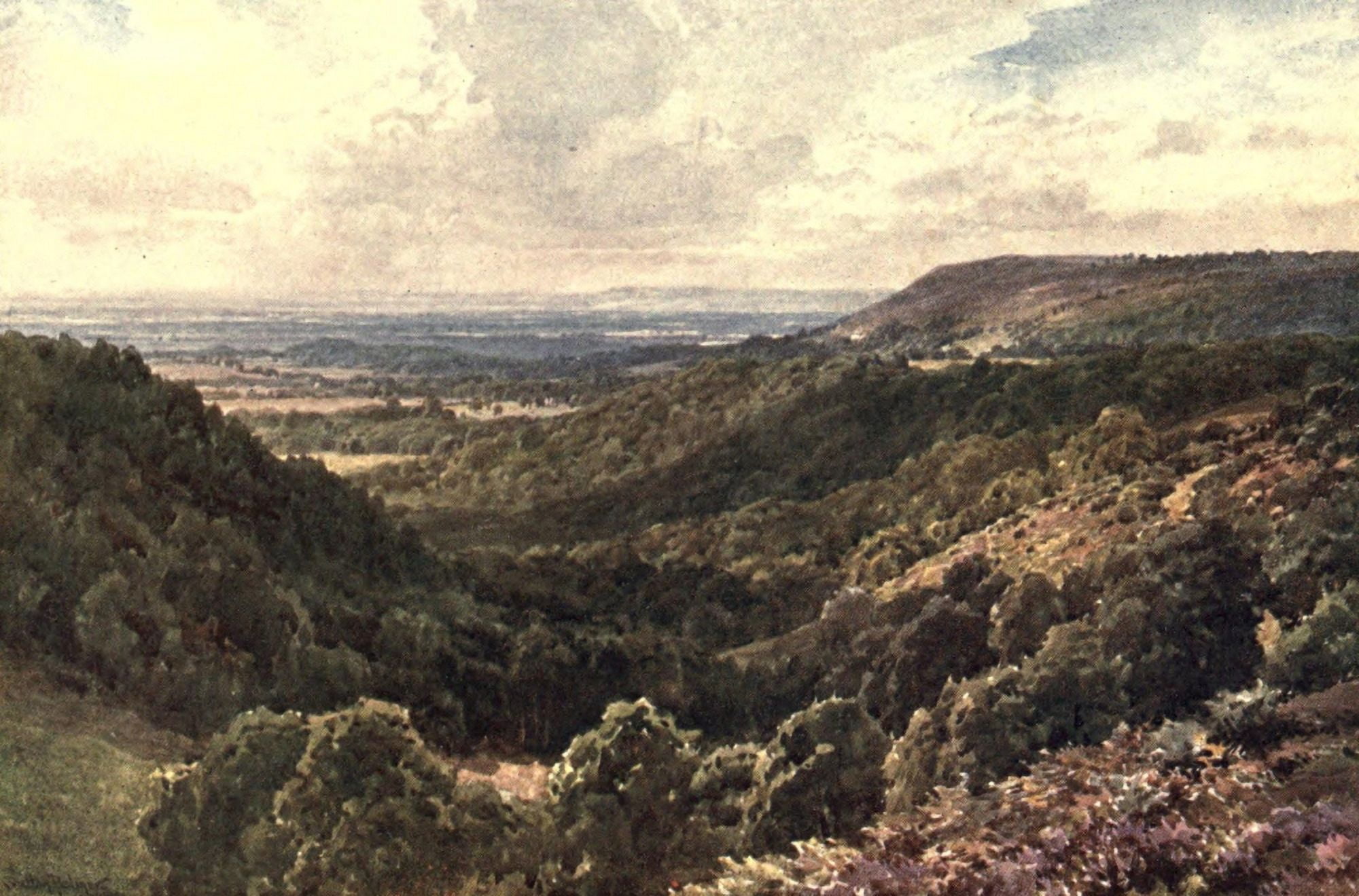 Posterazzi Surrey 1906 From the hills above Peaslake near Gomshall Canvas Art - Harold Sutton Palmer (24 x 36)