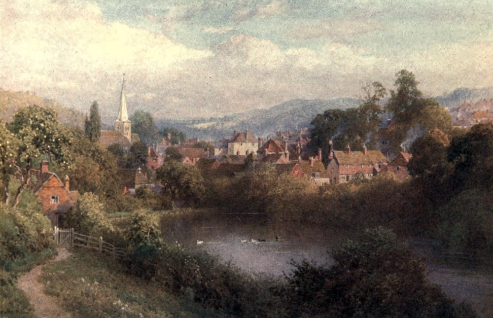 Posterazzi Surrey 1906 Godalming a bit of the old town Canvas Art - Harold Sutton Palmer (24 x 36)