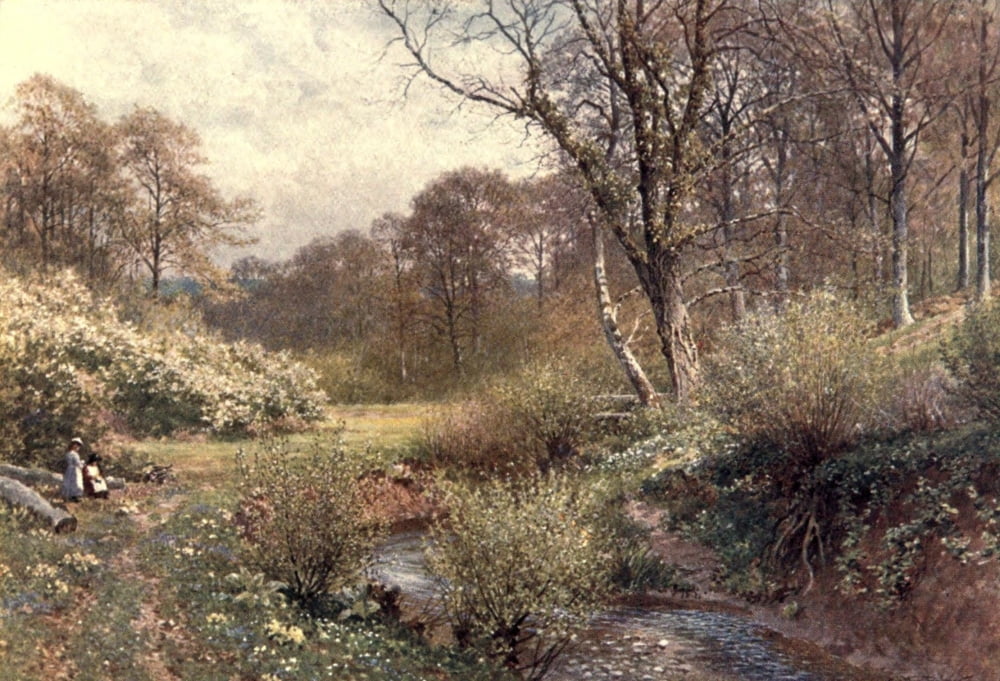 Posterazzi Surrey 1906 In Spring Woods Ockley Canvas Art - Harold Sutton Palmer (24 x 36)