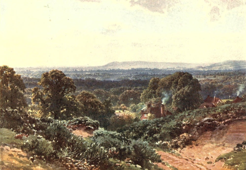 Posterazzi Surrey 1906 Sandhills looking towards Blackdown Canvas Art - Harold Sutton Palmer (24 x 36)