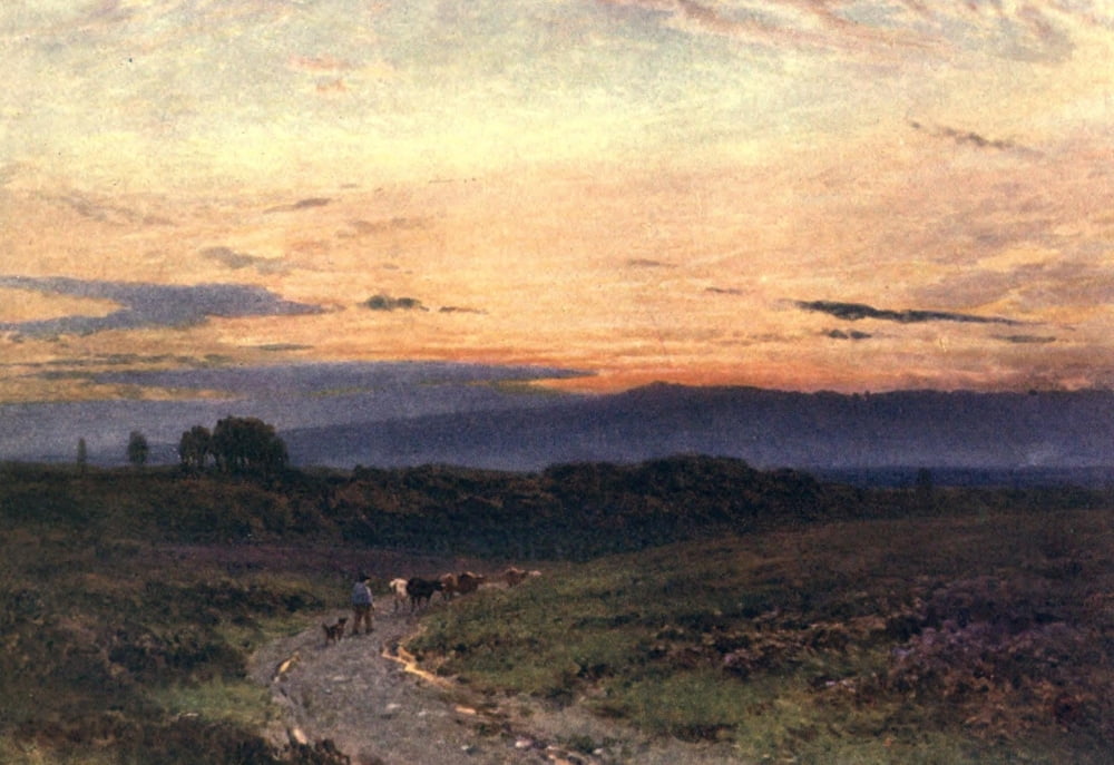 Posterazzi Surrey 1906 Summers eve Milford Common Canvas Art - Harold Sutton Palmer (24 x 36)