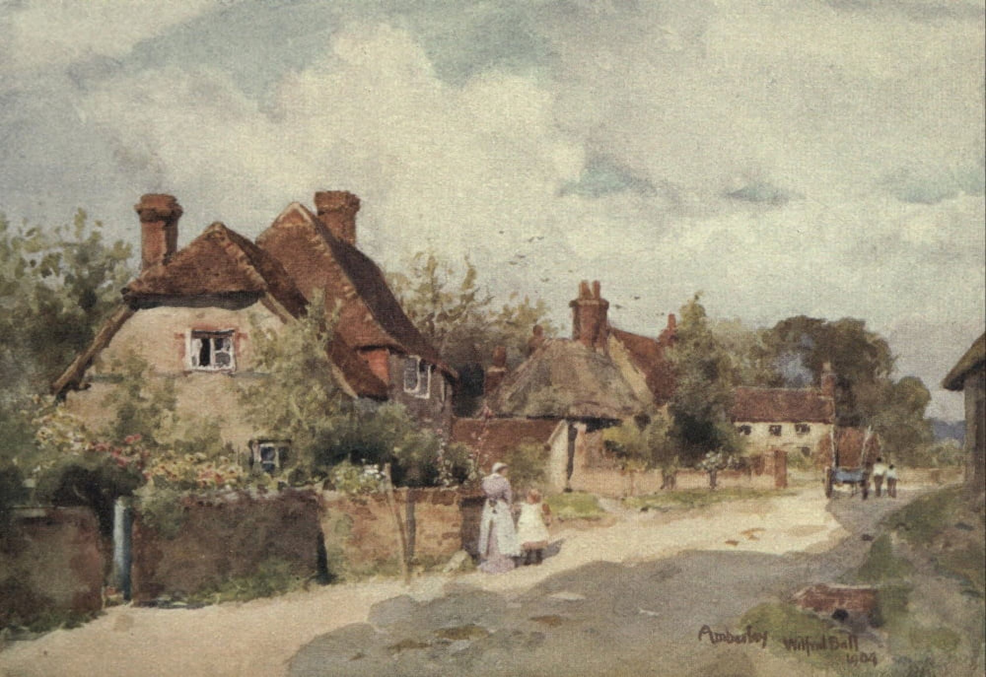 Posterazzi Sussex 1906 Amberley Village Canvas Art - Wilfrid Ball (24 x 36)