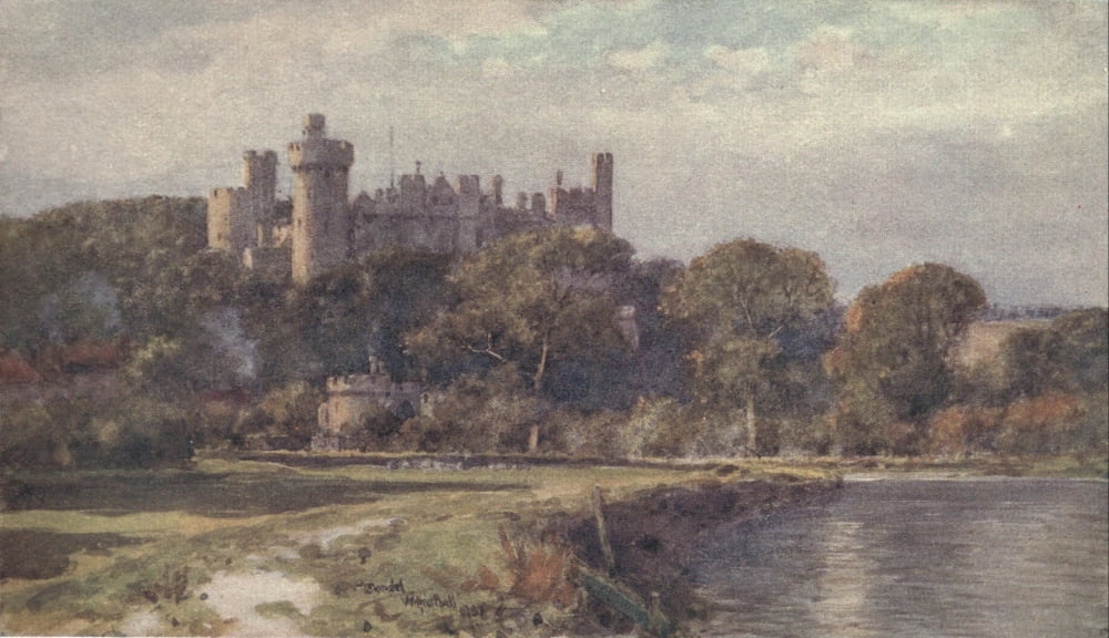 Posterazzi Sussex 1906 Arundel Castle 1 Canvas Art - Wilfrid Ball (24 x 36)