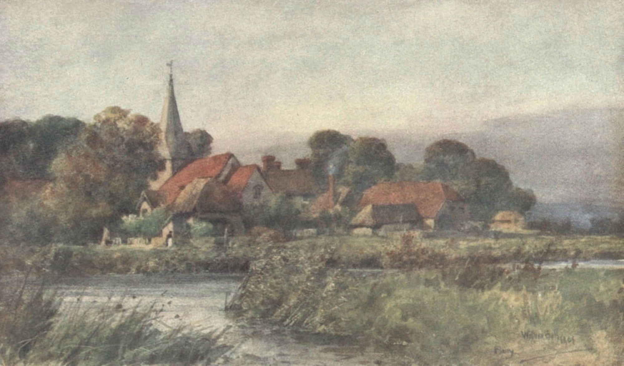 Posterazzi Sussex 1906 Bury Church Canvas Art - Wilfrid Ball (24 x 36)