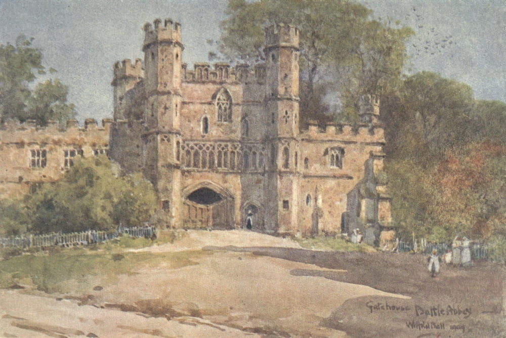 Posterazzi Sussex 1906 Gatehouse Battle Abbey Canvas Art - Wilfrid Ball (24 x 36)