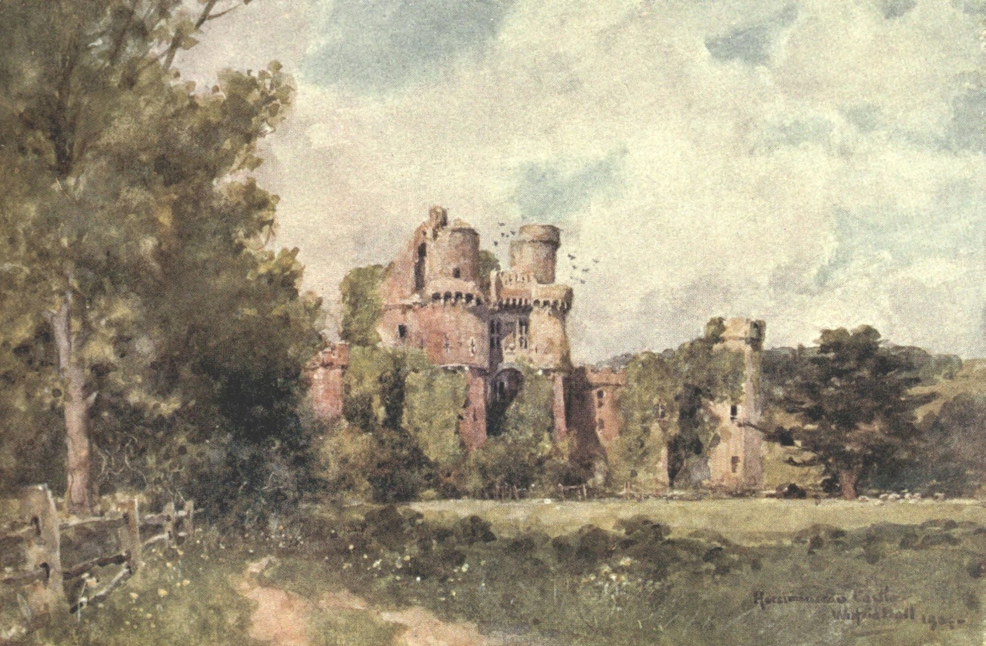 Posterazzi Sussex 1906 Hurstmonceaux Castle Canvas Art - Wilfrid Ball (24 x 36)