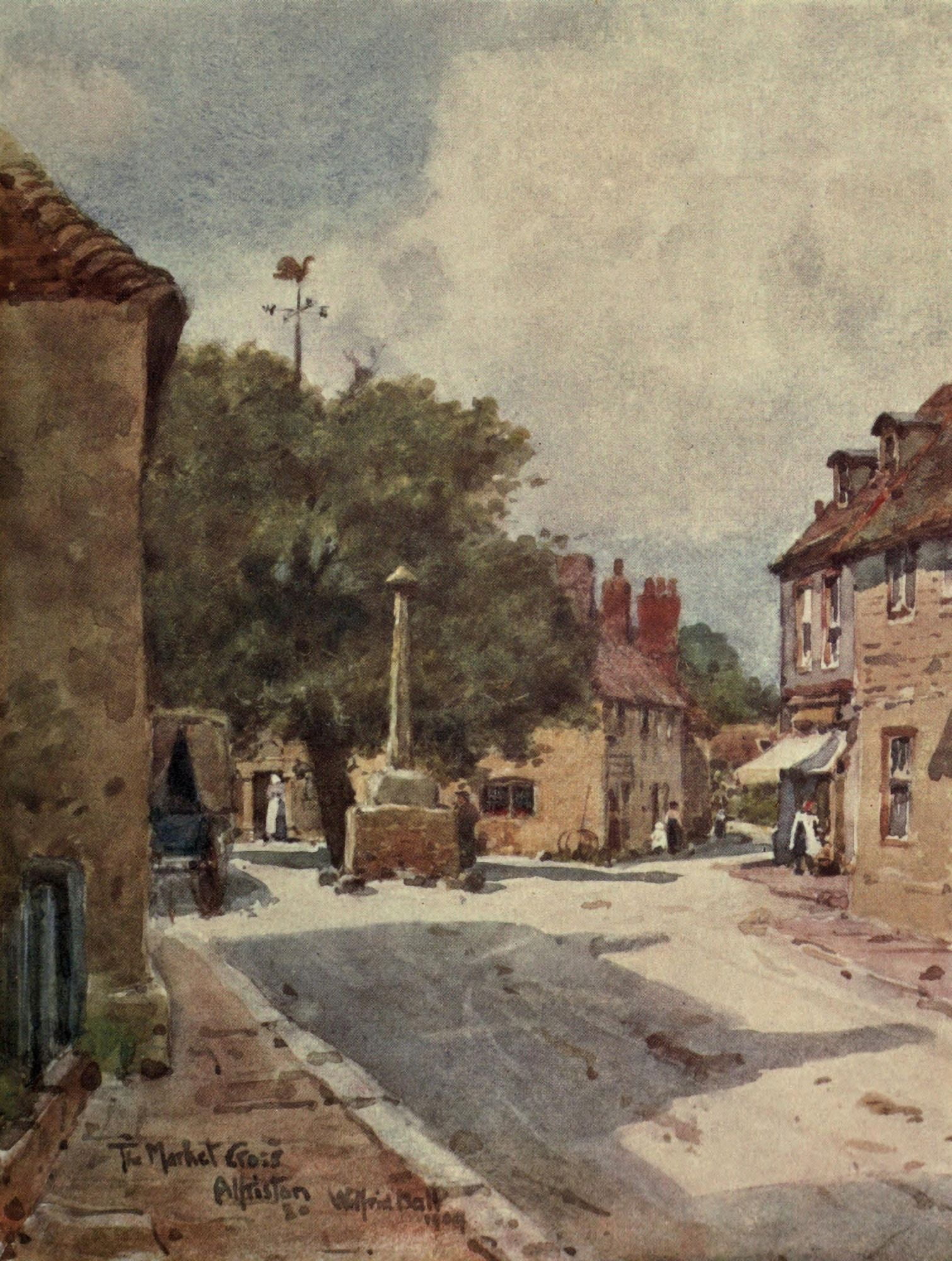Posterazzi Sussex 1906 Market Cross Alfriston Canvas Art - Wilfrid Ball (24 x 36)