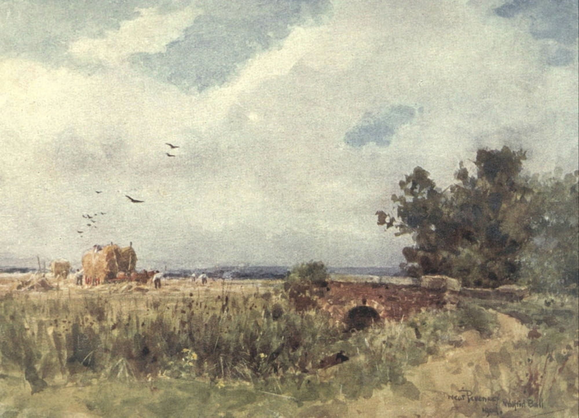 Posterazzi Sussex 1906 Near Pevensey Canvas Art - Wilfrid Ball (24 x 36)