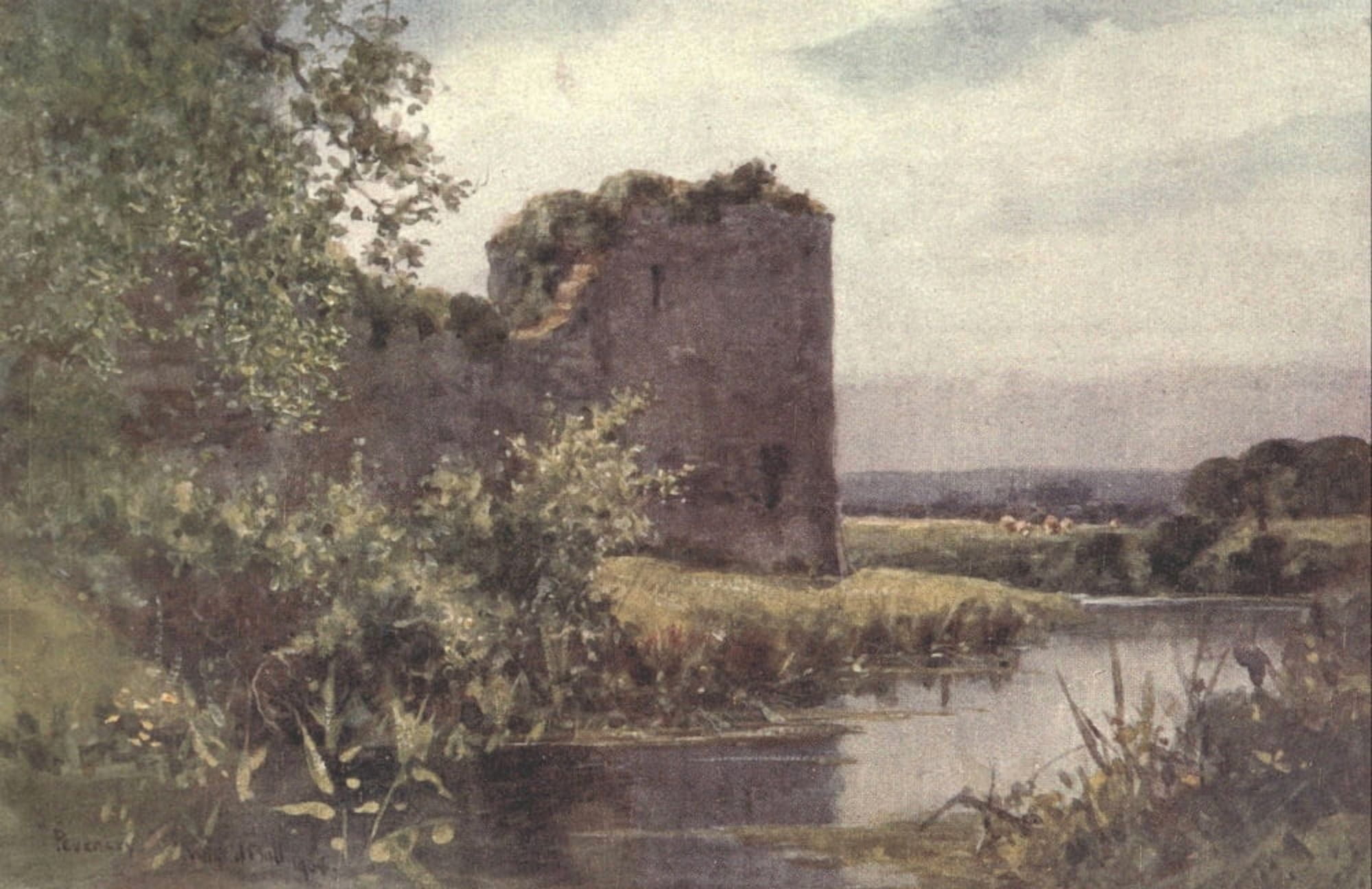 Posterazzi Sussex 1906 Pevensey Castle Canvas Art - Wilfrid Ball (24 x 36)