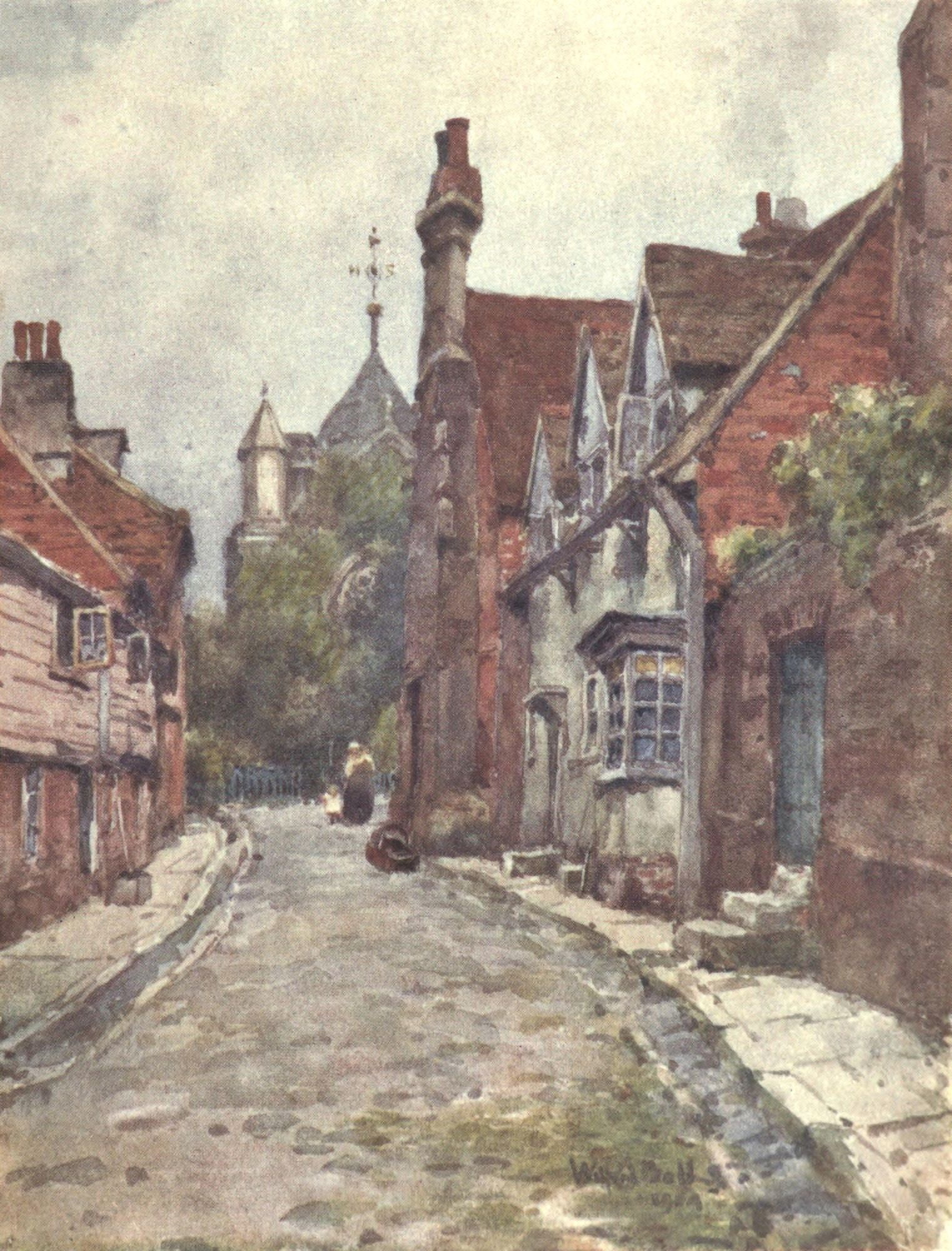 Posterazzi Sussex 1906 St Marys Rye Canvas Art - Wilfrid Ball (24 x 36)