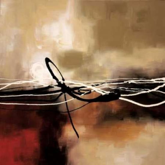 Posterazzi Symphony in Red and Khaki II Canvas Art - Laurie Maitland (24 x 24)