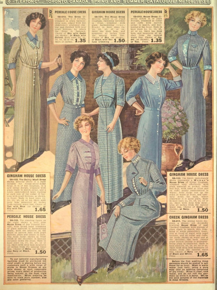 Posterazzi T Eaton Fall & Winter Catalogue 1913 Percale Housecoat Canvas Art - Unknown (24 x 36)