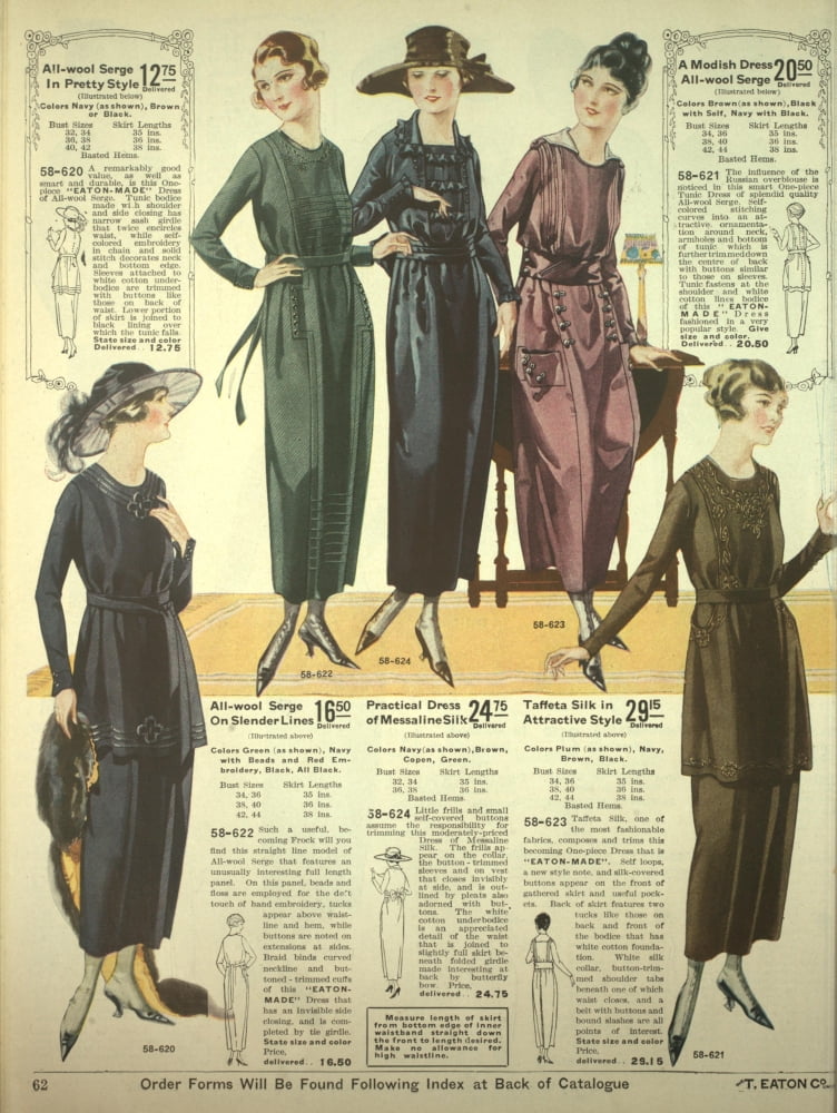 Posterazzi T Eaton Fall & Winter Catalogue 1920-21 All Wool Serge Canvas Art - Unknown (24 x 36)