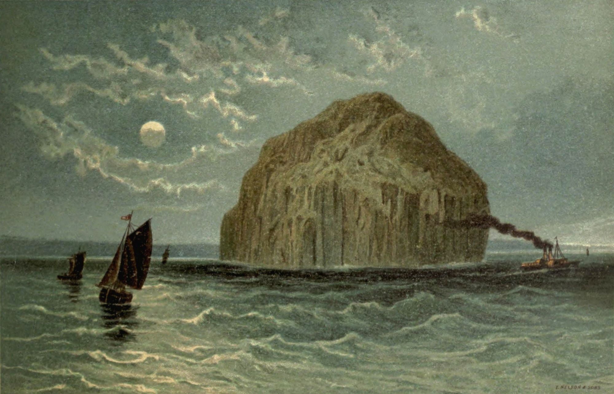 Posterazzi T Nelson & Sons Souvenir of Scotland 1897 Ailsa Craig Canvas Art - T Nelson & Sons (24 x 36)