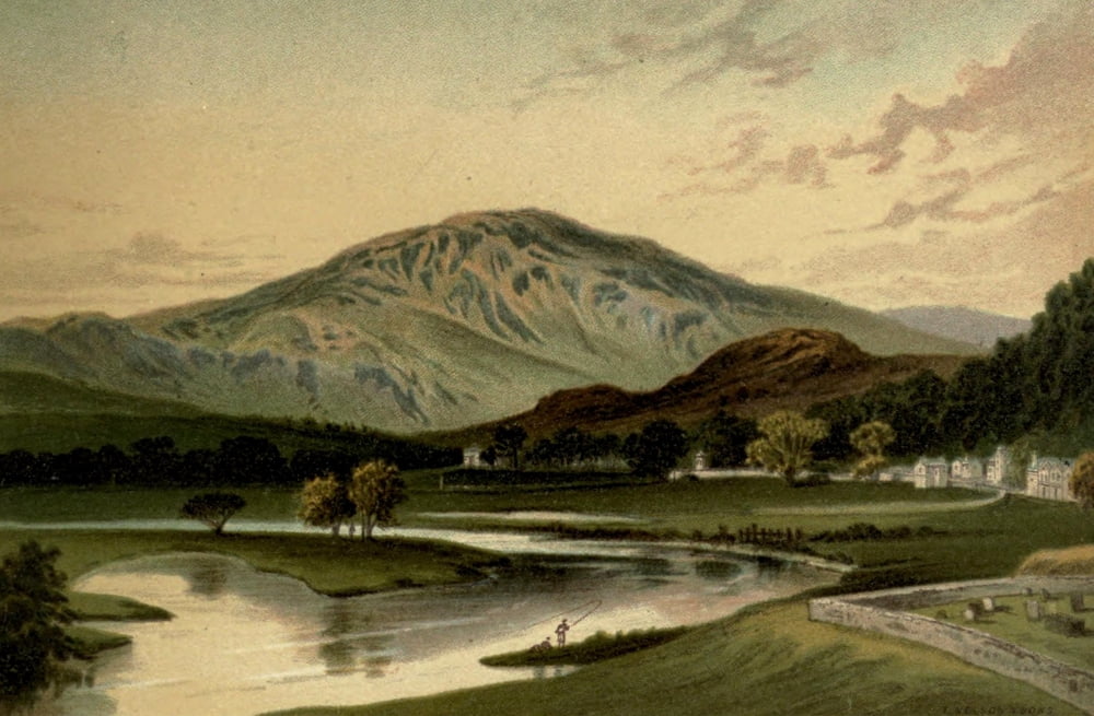 Posterazzi T Nelson & Sons Souvenir of Scotland 1897 Ben Ledi from Callander Bridge Canvas Art - T Nelson & Sons (24 x 36)