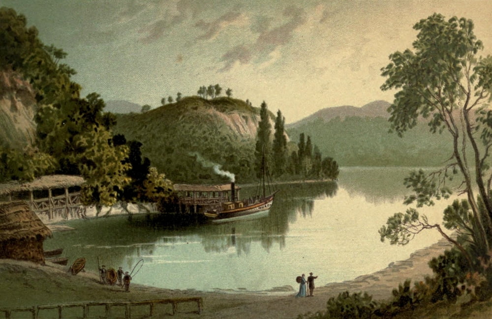 Posterazzi T Nelson & Sons Souvenir of Scotland 1897 Boat-house Loch Katrine Canvas Art - T Nelson & Sons (24 x 36)