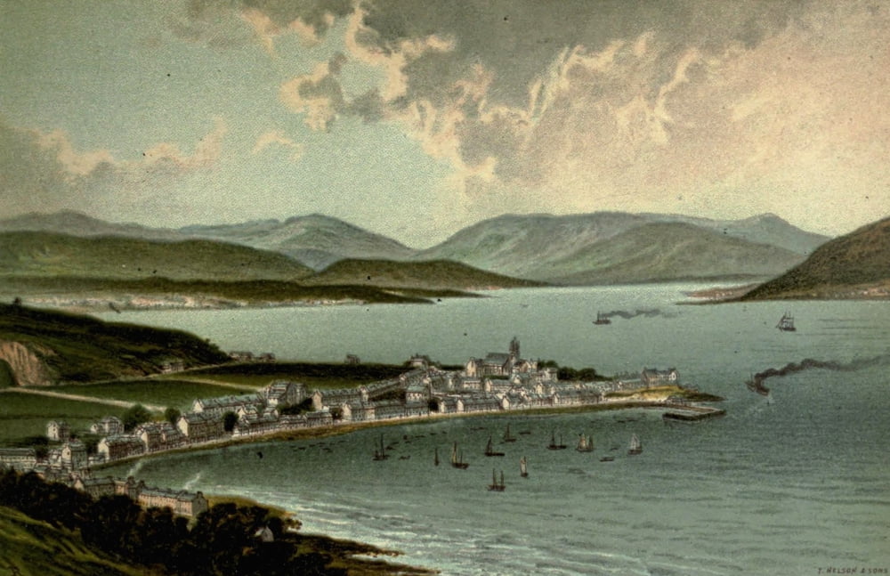 Posterazzi T Nelson & Sons Souvenir of Scotland 1897 Clyde from above Gourock Canvas Art - T Nelson & Sons (24 x 36)
