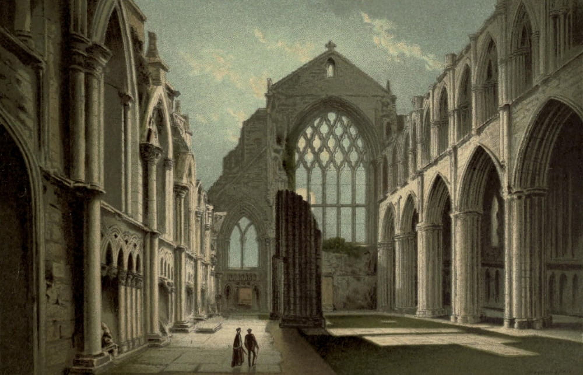Posterazzi T Nelson & Sons Souvenir of Scotland 1897 Holyrood Chapel Edinburgh Canvas Art - T Nelson & Sons (24 x 36)