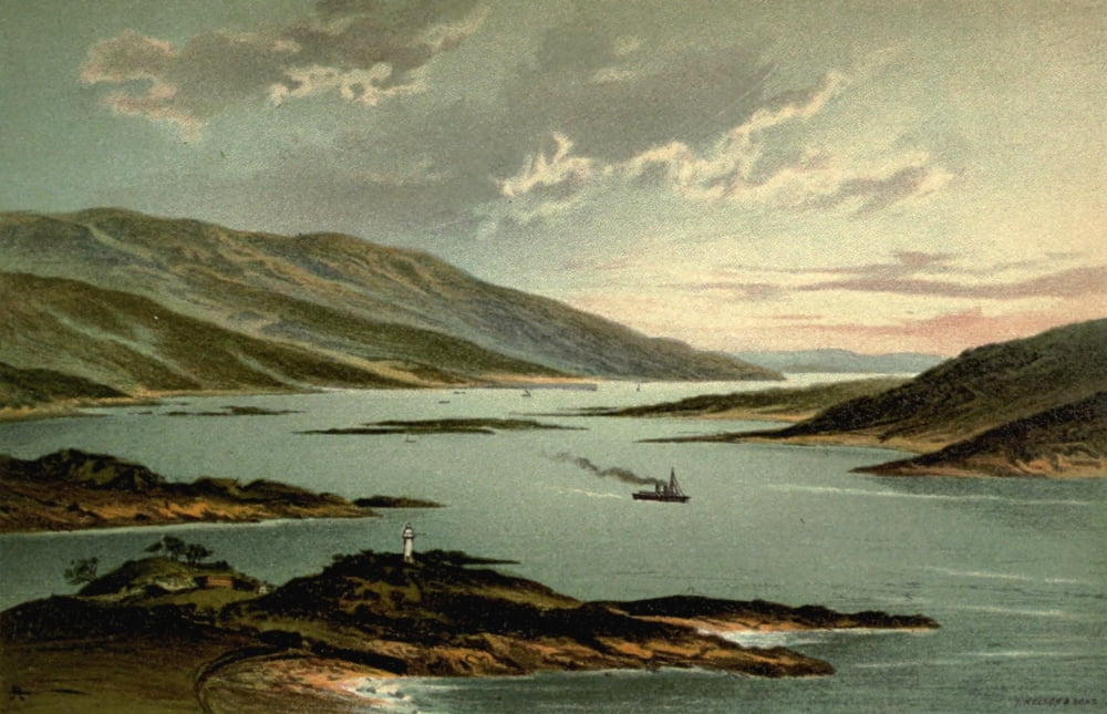 Posterazzi T Nelson & Sons Souvenir of Scotland 1897 Kyles of Bute Canvas Art - T Nelson & Sons (24 x 36)