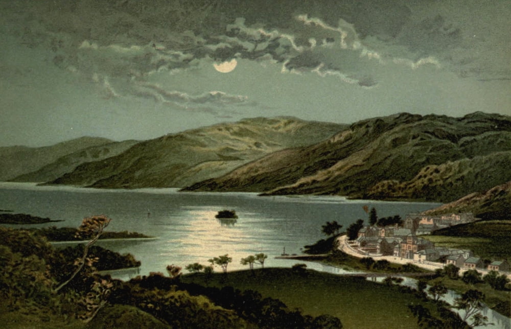 Posterazzi T Nelson & Sons Souvenir of Scotland 1897 Loch Earn & St Fillans Canvas Art - T Nelson & Sons (24 x 36)