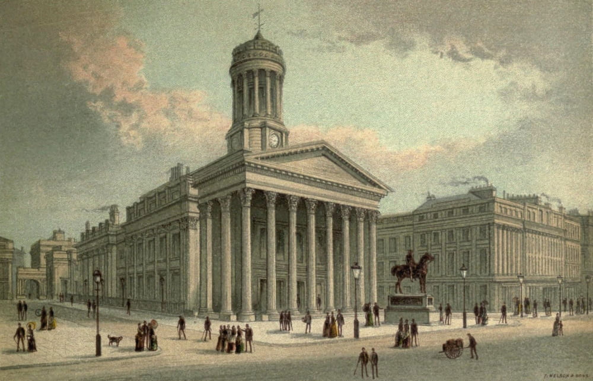 Posterazzi T Nelson & Sons Souvenir of Scotland 1897 Royal Exchange Glasgow Canvas Art - T Nelson & Sons (24 x 36)