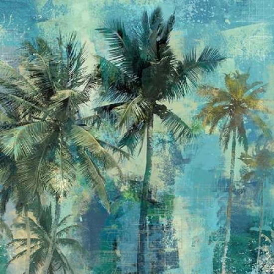 Posterazzi TEAL PALMS Canvas Art - Eric Yang (24 x 24)