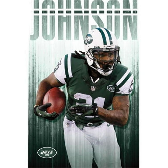 Posterazzi TIARP13725 New York Jets - C Johnson 14 Poster Print - 24 x 36 in.
