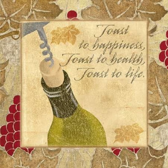 Posterazzi TOAST TO HAPPINESS Canvas Art - Artique Studio (24 x 24)