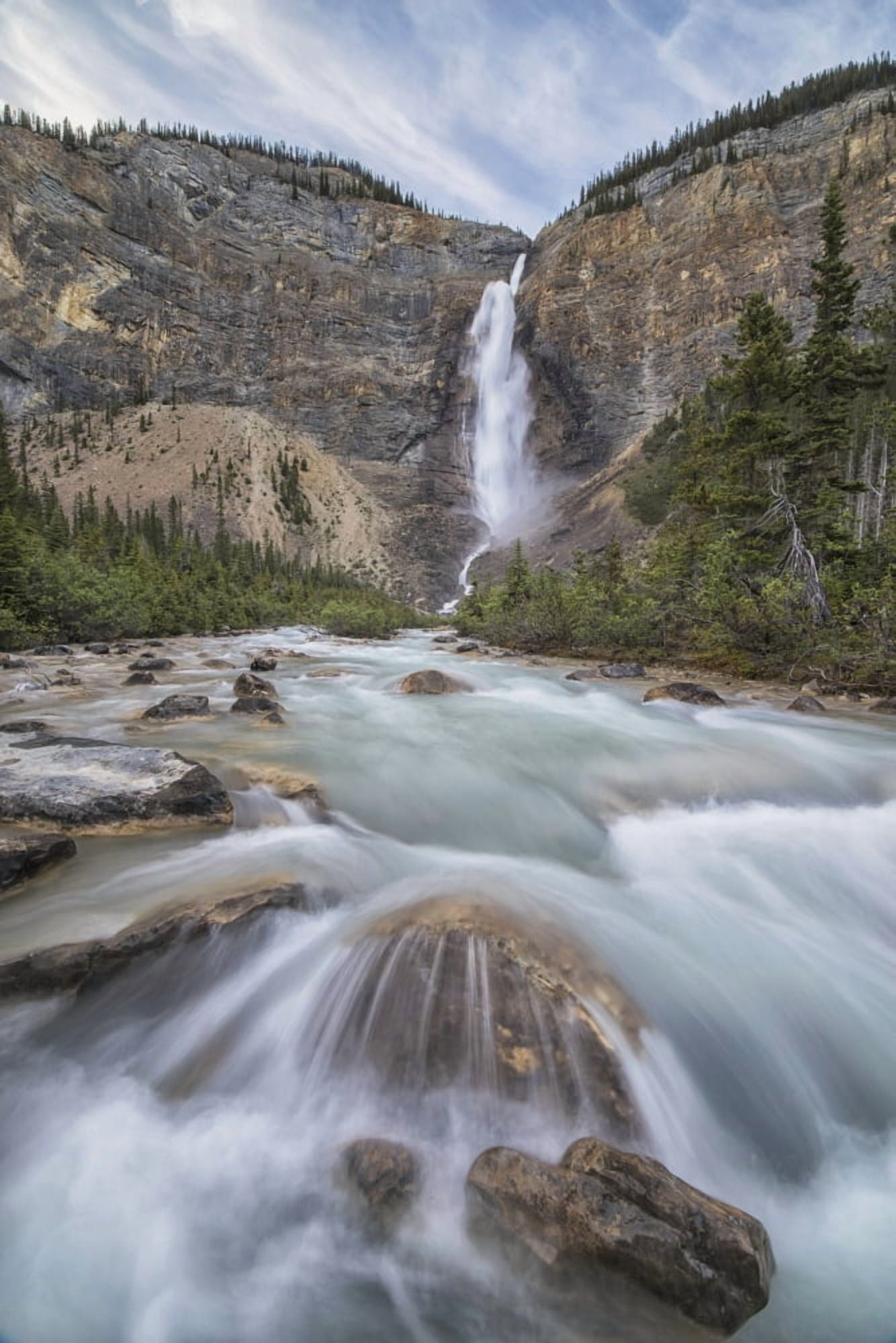 Posterazzi Takkakaw Falls Yoho National Park British Columbia Canada Canvas Art - Robert Postma Design Pics (24 x 38)