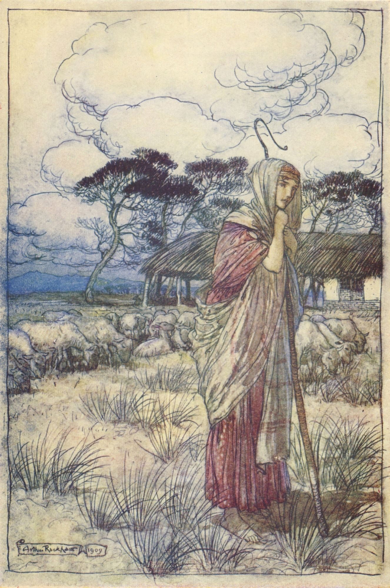 Posterazzi Tales from Shakespeare 1909 Perdita Winters Tale Canvas Art - A Rackham (24 x 36)