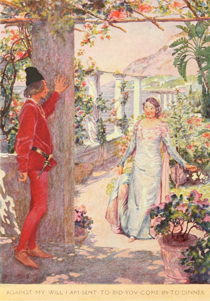 Posterazzi Tales from Shakespeare 1922 Bid you come into dinner Canvas Art - Elizabeth Shippen Green (24 x 36)