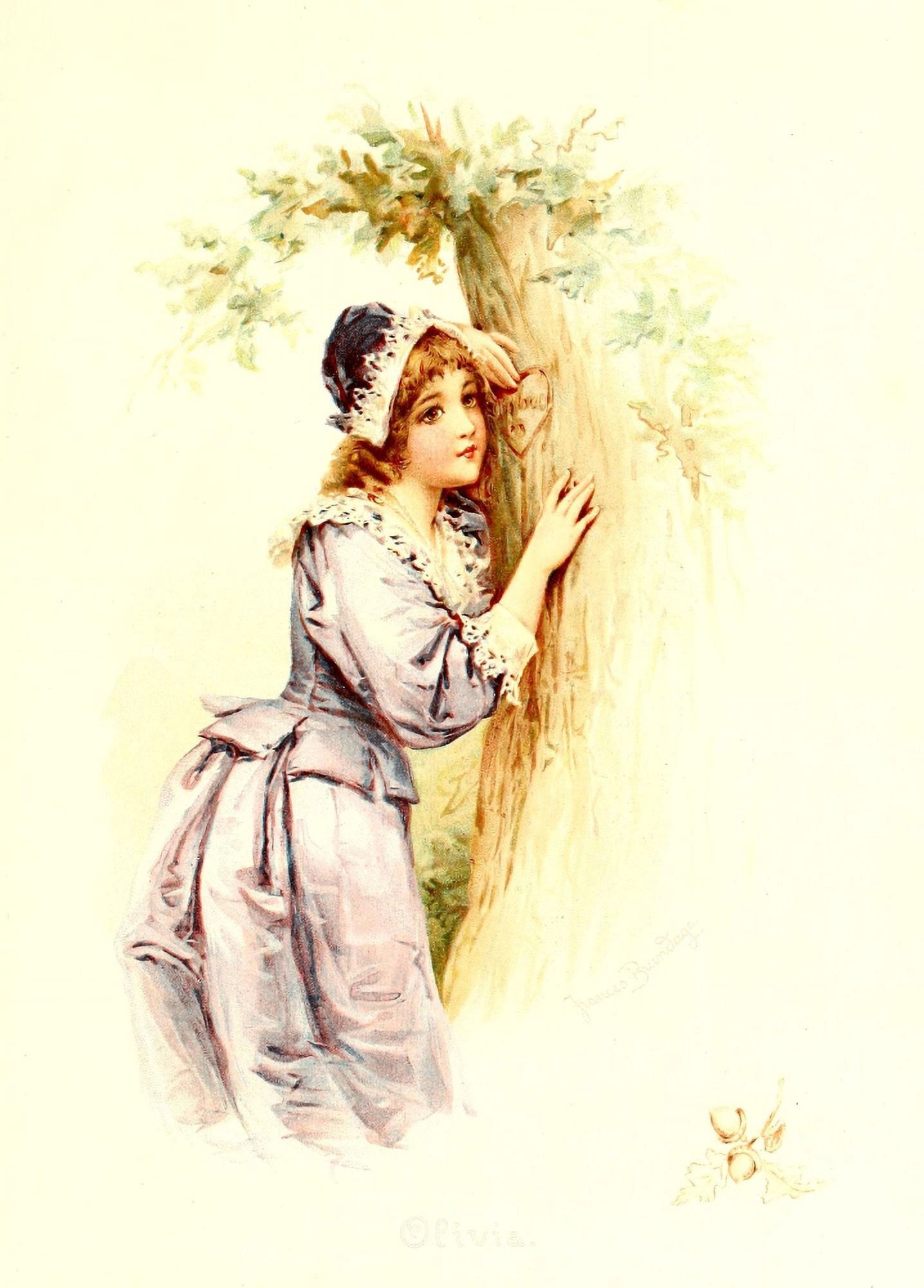 Posterazzi Tales from Tennyson c1900 The Talking Oak Canvas Art - Frances Brundage (24 x 36)