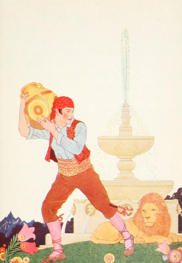 Posterazzi Tales of Enchantment 1920 Lions eyes wide open Canvas Art - Maud & Miska Petersham (24 x 36)
