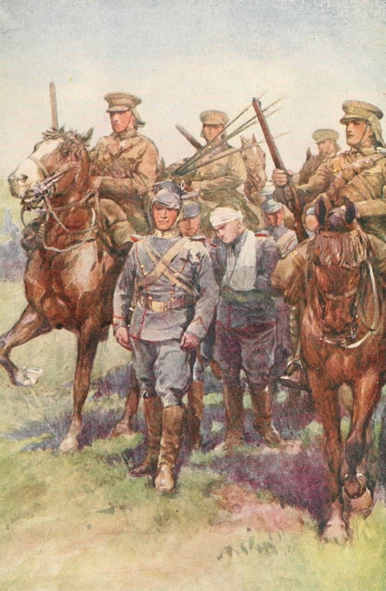 Posterazzi Tales of the Great War 1916 Brought back some prisoners Canvas Art - C Clark (24 x 36)