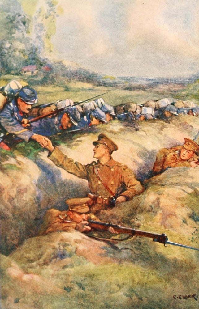 Posterazzi Tales of the Great War 1916 Subaltern wished him bon voyage Canvas Art - C Clark (24 x 36)