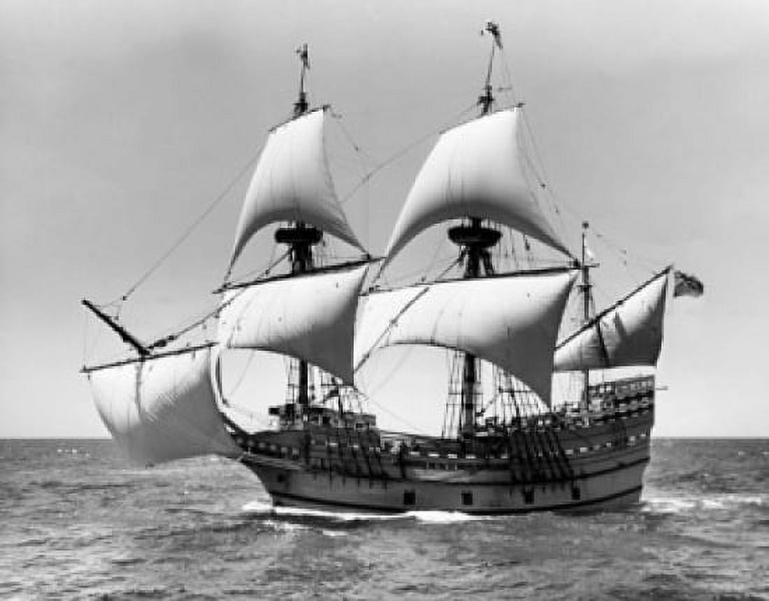Posterazzi Tall ship sailing in the sea Canvas Art - (24 x 36)