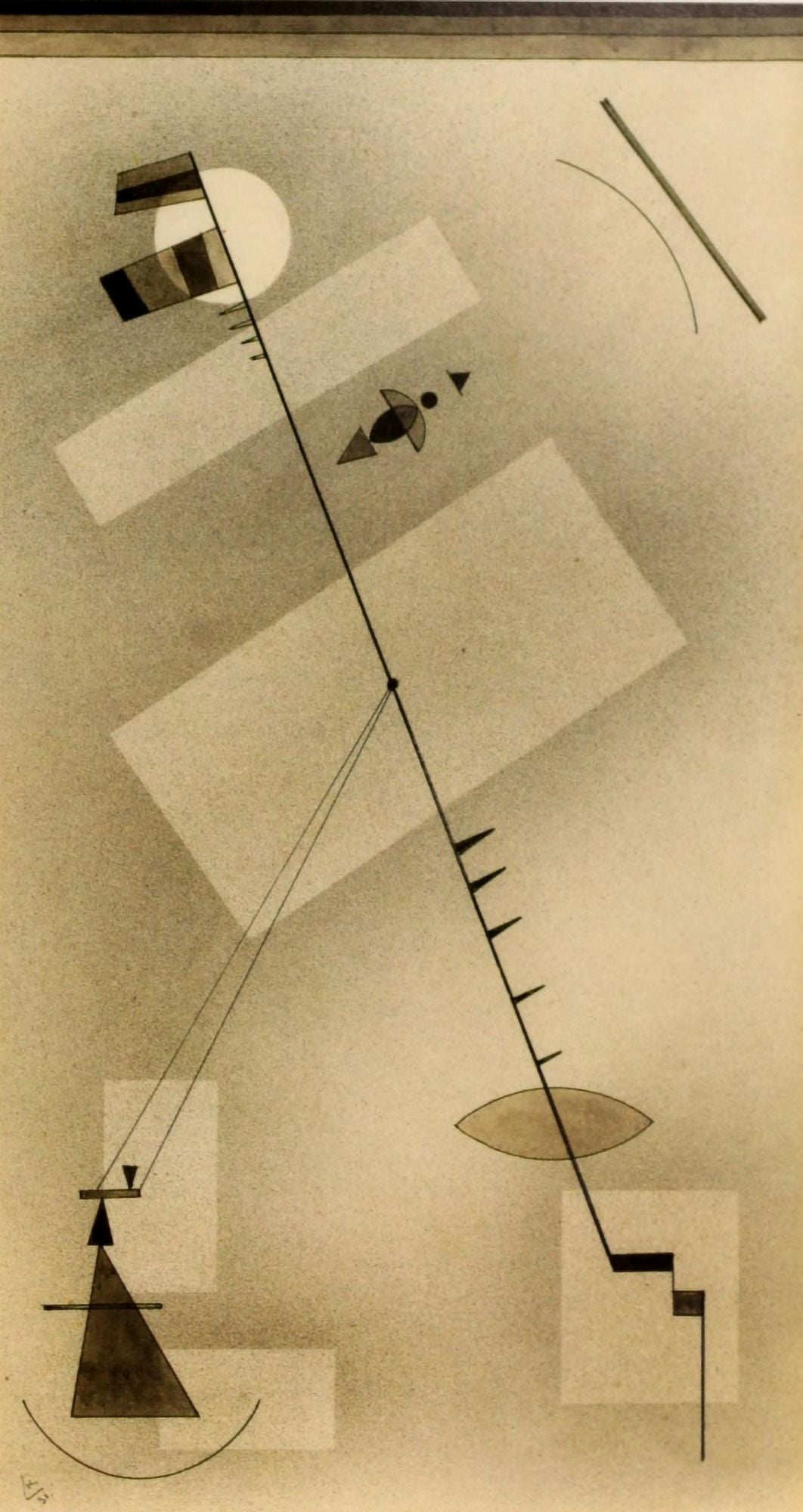 Posterazzi Taut Line 1931 Canvas Art - Wassily Kandinsky (24 x 36)