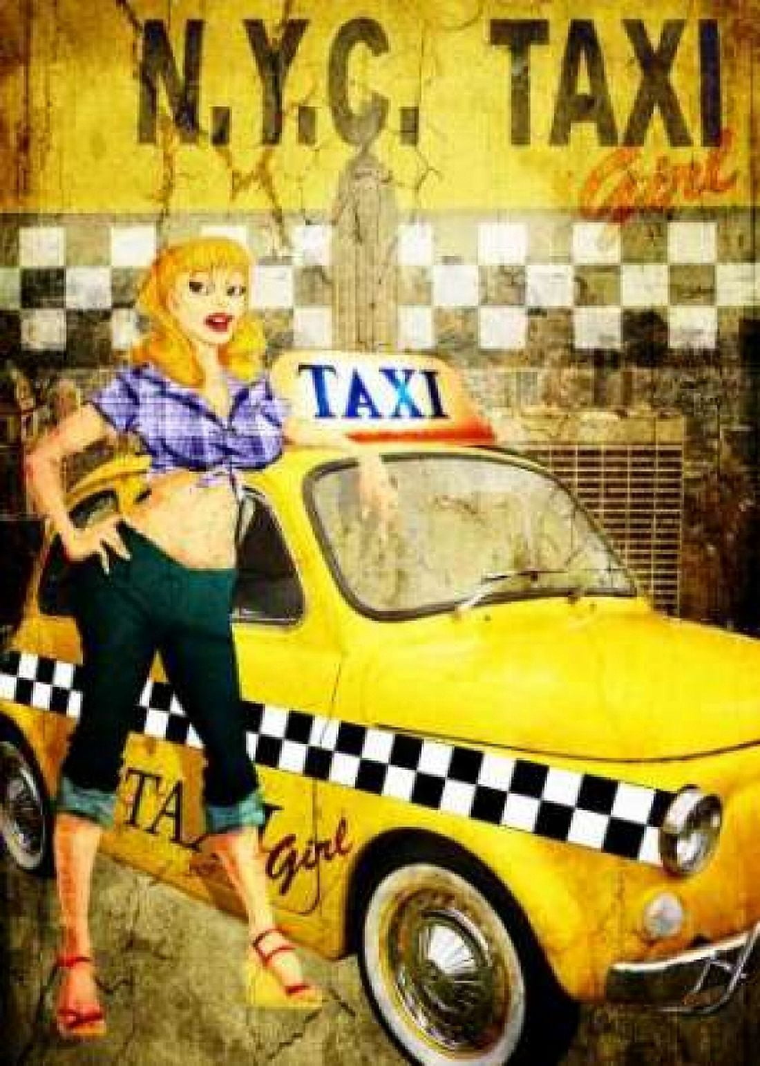 Posterazzi Taxi Girl Canvas Art - Bresso Sola (18 x 24)
