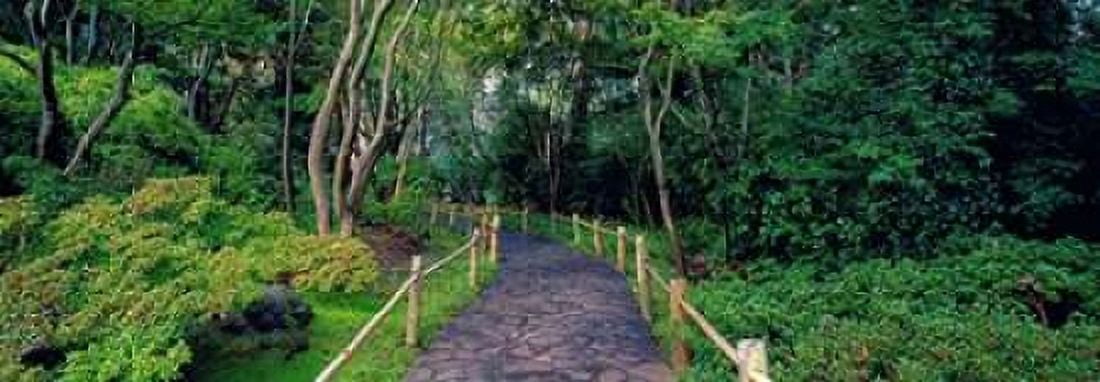 Posterazzi Tea Garden Walkway San Francisco Botanical Gardens Canvas Art - Richard Berenholtz (24 x 48)