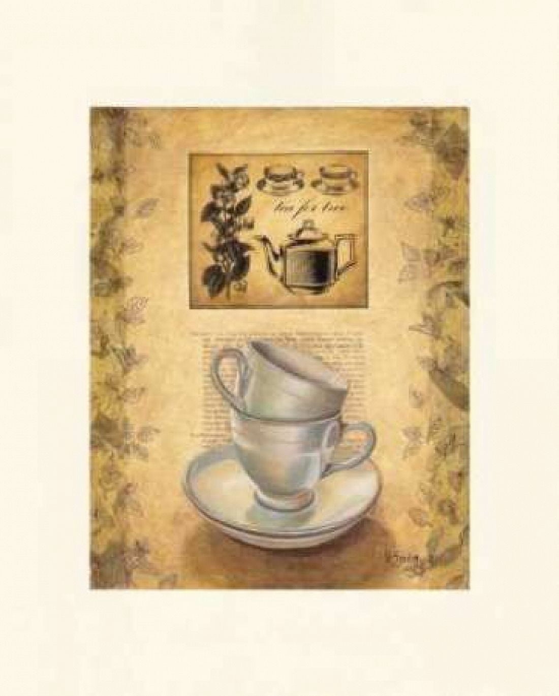 Posterazzi Tea for Two Canvas Art - Valerie Sjodin (22 x 28)