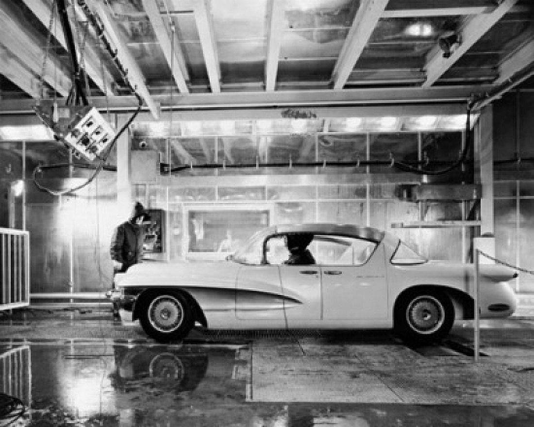 Posterazzi Technician testing a car in extreme cold temperatures at a technical center General Motor Technical Center Warren Michigan USA Canvas Art - (24 x 36)
