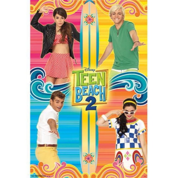 Posterazzi Teen Beach Movie 2 - Grid Poster Print - 24 x 36 in.