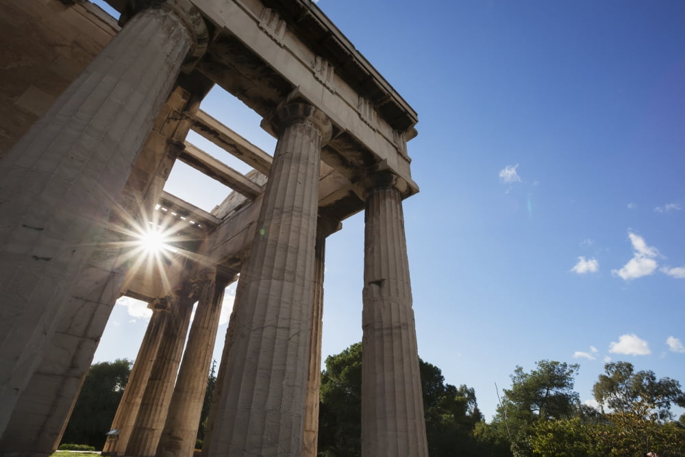 Posterazzi Temple of Hephaestus Athens Greece Canvas Art - Reynold Mainse Design Pics (38 x 24)