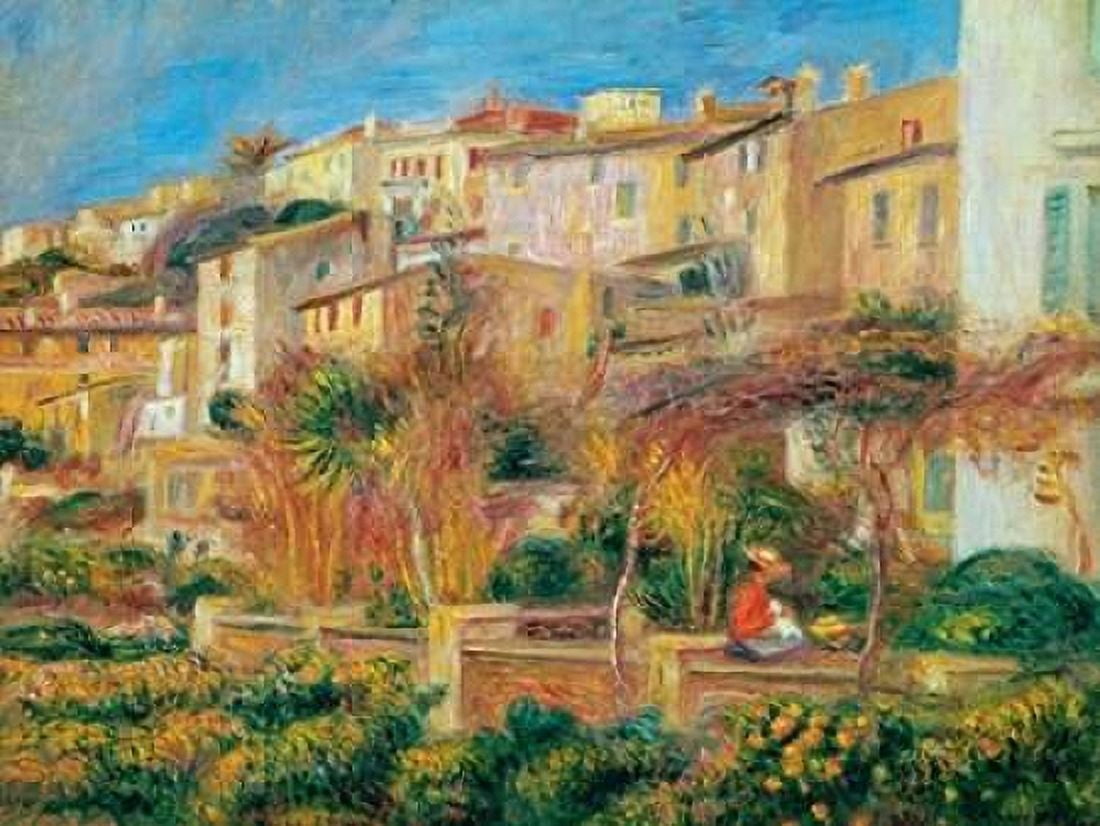 Posterazzi Terrace a Cagnes sur Mer Canvas Art - Pierre-Auguste Renoir (22 x 28)