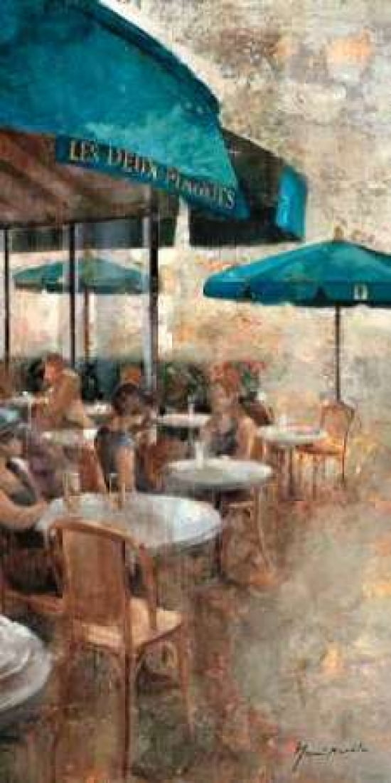 Posterazzi Terraza Caf?© Les Deux Magots Canvas Art - Noemi Martin (24 x 48)