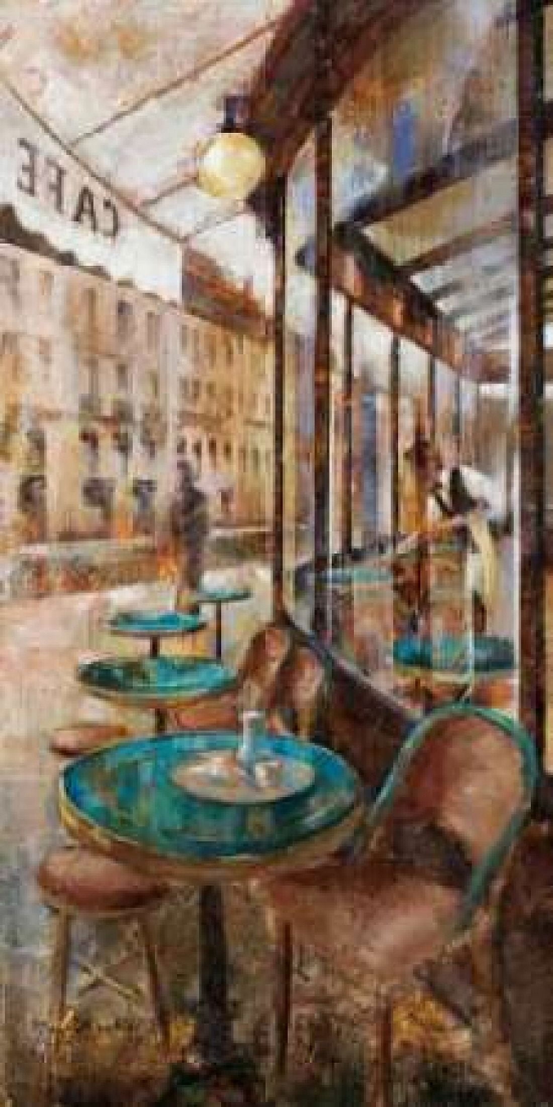 Posterazzi Terraza Caf?? de Flore Canvas Art - Noemi Martin (24 x 48)