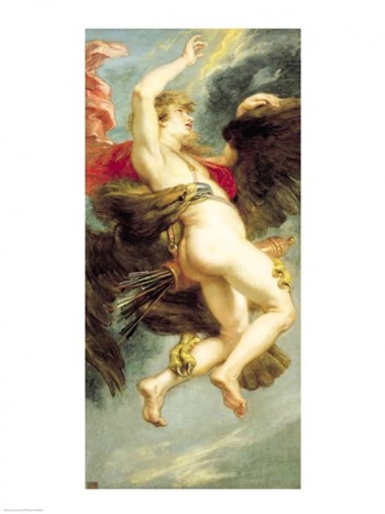 Posterazzi The Abduction of Ganymede Canvas Art - Peter Paul Rubens (24 x 36)