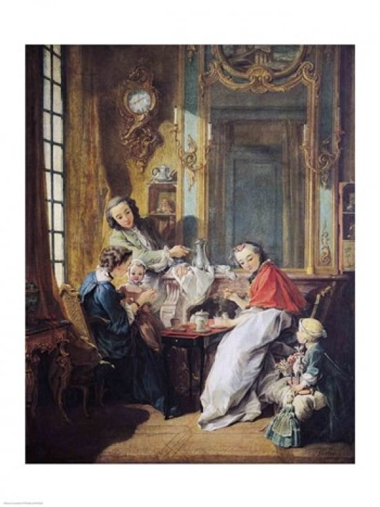 Posterazzi The Afternoon Meal 1739 Canvas Art - Francois Boucher (24 x 36)